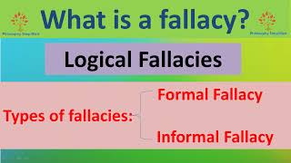 Fallacy  Types of Fallacy  Formal  Informal  Logic  Philosophy Simplified [upl. by Zora]