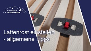 Lattenrost richtig einstellen  allgemeine Tipps [upl. by Orsini]