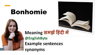 Bonhomie meaning in Hindi [upl. by Nojram861]