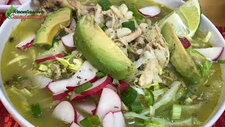 POZOLE VERDE DE POLLO para LA FAMILIA y VENTA DE COMIDA A DOMICILIO [upl. by Camilla]