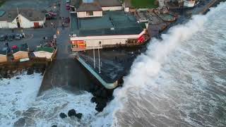 Drone footage of huge waves in Westward Ho [upl. by Skelly]