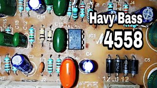 How to increase Bass using 4558 ic  4558 ic bass circuit  2n3055  4440 ic board  2sc5200 [upl. by Autrey]