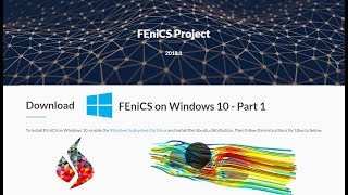 Install FeniCS on Windows  Section 1  Linux in Windows 10Linux subsystemPart 1 [upl. by Enelhtac462]