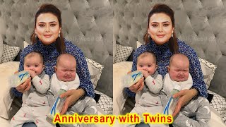 Preity Zinta Celebrating Anniversary with her Twins Gia and Jai and Gene Goodenough [upl. by Ahsuatal]