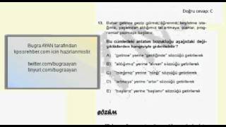 KPSSRehbercom  Türkçe Çıkmış Sorular  Anlatım Bozukluğu  Yazım Kuralları [upl. by Vaclava539]