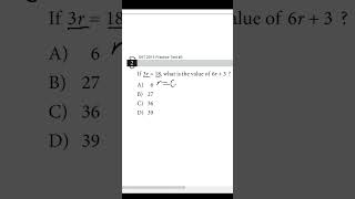 If 3  18 r  what is the value of 6 3 r  maths satmathtipstricksandstrategies exam stem sat [upl. by Plantagenet]