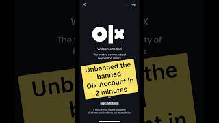 How to unban Olx Suspended Account ll Olx reactivation shorts shortsvideo howto [upl. by Paff]