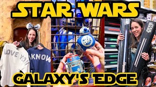 STAR WARS GALAXYS EDGE New Merch Tour January 2024  Hollywood Studios  Walt Disney World [upl. by Ahsenrad939]