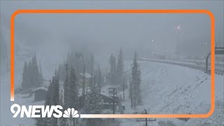 Winter storm Snow falls in Colorado mountains [upl. by Emolas981]