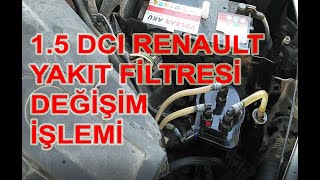 Renault 15 Dci K9K Yakıt Mazot Filtresi Değişim İşlemi [upl. by Acinomaj615]