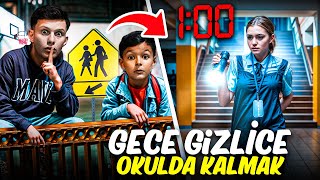 OKULDA GİZLİ BİR GECE GEÇİRMEK  yakalandık [upl. by Elbart]