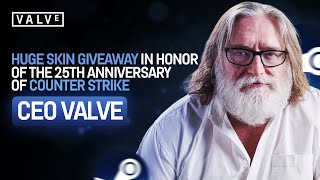 LIVE Huge Skins Giveaway from Steam amp Valve 25th Anniversary of Counter Strike Stream [upl. by Jandel]