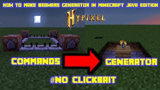 how to make bedwars generator in minecraft java edition [upl. by Atinuhs]