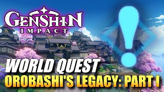 Genshin Impact  Orobashis Legacy Part I World Quest Guide [upl. by Aynotel]