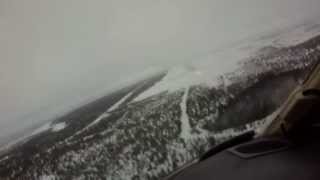 Citation X Landing at CYYR Goose Bay heavy snow [upl. by Mountfort]