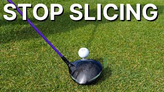 STOP SLICING THE GOLF BALL  How to hit driver straight consistently [upl. by Lavinia210]