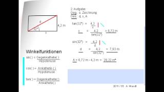 Winkelfunktionen  sin cos tan Sinussatz [upl. by Andrew]