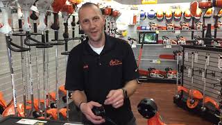 How to Replace the throttle cable on a Stihl FS90R Trimmer Weedeater [upl. by Brownley323]