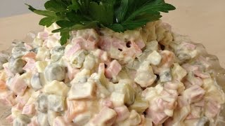 Салат quotОливьеquot Вкусный Домашний Рецепт Olivier Salad Recipe English Subtitles [upl. by Leff]