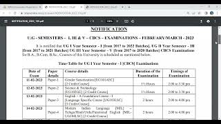 Dr B R Ambedkar Open University Degree I III amp V Semester exam fee date and exams schedule  BRAOU [upl. by Arly]