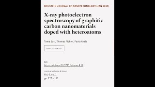 Xray photoelectron spectroscopy of graphitic carbon nanomaterials doped with heteroa  RTCLTV [upl. by Anyaled]