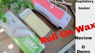 Roll on wax heater and Rica wax cartridge review purchased from flipkartwaxing at home [upl. by Demah887]