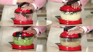 How to Use A Manual Food Chopper Processor Meat Vegetables Fruit Food Chopper Processor [upl. by Rachel]