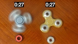 Spin Test  Ceramic Vs Steel ball bearings  Fidget Spinners [upl. by Attaynek]