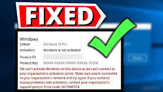 Error Code 0xc004f074 Windows 10 FixActivation Error [upl. by Singh]