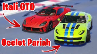 Qual Carro é Mais Rápido T20 x Osiris Pariah x Itali GTO S80RR x RE7B  SpeedTest GTA V [upl. by Eigla]