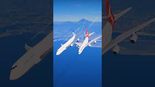 Qantas Airlines Hugs United Airlines gtav shorts [upl. by Audres]