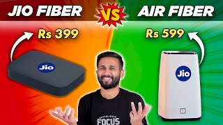 Jio AirFiber vs Jio Fiber Price plans speed and more  Which one to buy ⚡ [upl. by Certie]