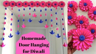 Homemade Door Hanging for Diwali  Diwali Home Decoration Ideas  Easy Toran Design [upl. by Willem723]