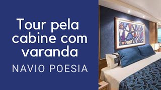 MSC POESIA navio tour pela cabine com varanda [upl. by Lyell]