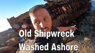 Shipwreck washed ashore after 44yrs [upl. by Selia883]