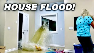 House Flood Caught On Video Heavy Rainstorm FLOODED Our House [upl. by Thurlough]