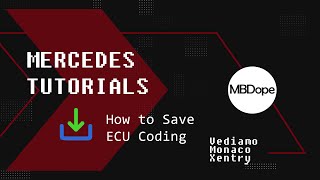 Mercedes ECU coding save VEDIAMO and DTS MONACO [upl. by Yamauchi]