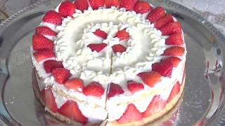 Fraisier  French Strawberry Cake fraisier frenchstrawberrycakerecipe recettefraisier [upl. by Hough]