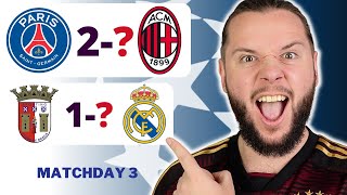 Champions League Matchday 3 Predictions amp Betting Tips [upl. by Ellemrac902]