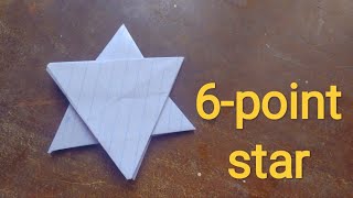 6  point star  make paper six point ninja star  origami ninja star [upl. by Apul451]