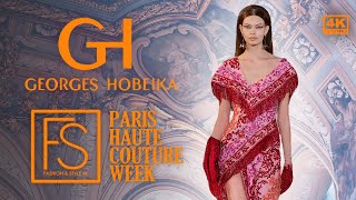 Georges Hobeika Couture SS 24  Paris  Haute Couture Fashion Week  4K UHD  FASHION amp STYLE TV [upl. by Nivrad]