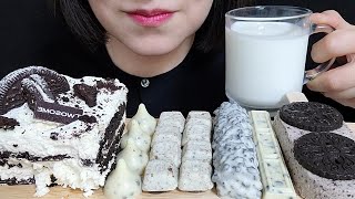 쿠키앤크림 디저트 먹방 Cookie amp Cream Dessert MUKBANG [upl. by Ellata598]