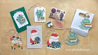 12 Days of Christmas in July Day 5  Stampin Up Love Santa Christmas Gift Tags [upl. by Curnin]