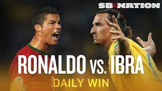 Cristiano Ronaldo vs Zlatan Ibrahimovic in PortugalSweden World Cup qualifying playoff Daily Win [upl. by Aileduab428]