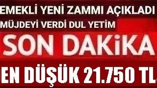 DUL YETİM EN DÜŞÜK EMEKLİ Engelli Maaş 21750Tl Ssk Bağkur 4A 4B 4C ne kadar sondakika [upl. by Kellen217]