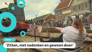 Met je blote handen een trein trekken zo zwaar als 3 olifanten [upl. by Lundin533]