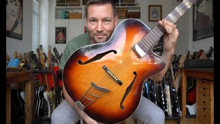 Klira Archtop guitar with pickup  1960 West German vintage [upl. by Mensch]