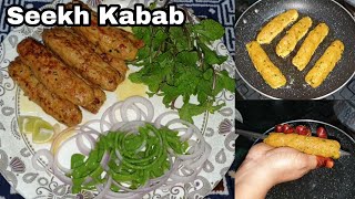 Chicken Seekh Kabab  Seekh Kabab Recipe  Soft And Juicy Seekh Kabab  Seekh Kabab On Pan [upl. by Lleinnad]