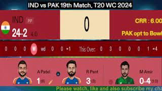 Pakistan vs India match live cricket match today  t20 world cup 2024 live [upl. by Blunk]