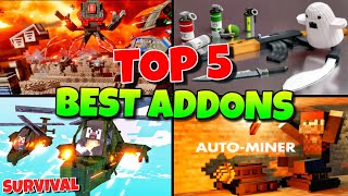 TOP 5 Best AddonsMods For Minecraft Pocket Edition Survival  MCPE  AddonsMods [upl. by Yak]